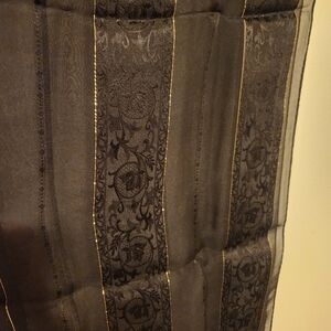 Beautiful Black and Gold Sheer Scarf